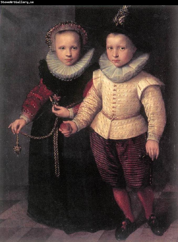 KETEL, Cornelis Double Portrait of a Brother and Sister sg